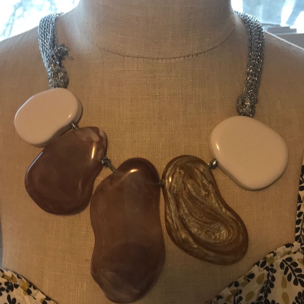 Anthropologie new Necklace 5 different stones